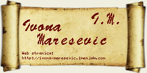 Ivona Marešević vizit kartica